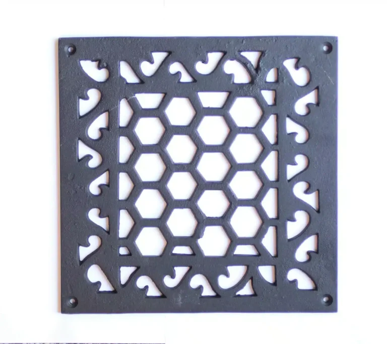 Grille d'aération de plancher en fonte 9x9