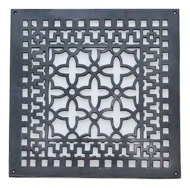 Grille en fonte 16 x 16 à plancher