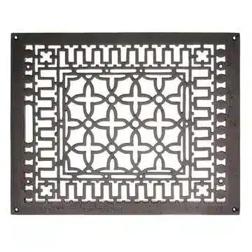 Grille de plancher rustique en fonte 19x16