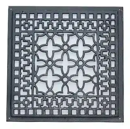 Grille en fonte 16 x 16 à plancher